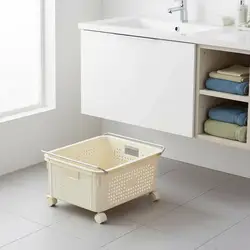 Cesto ropa plegable con ruedas gran capacidad baño