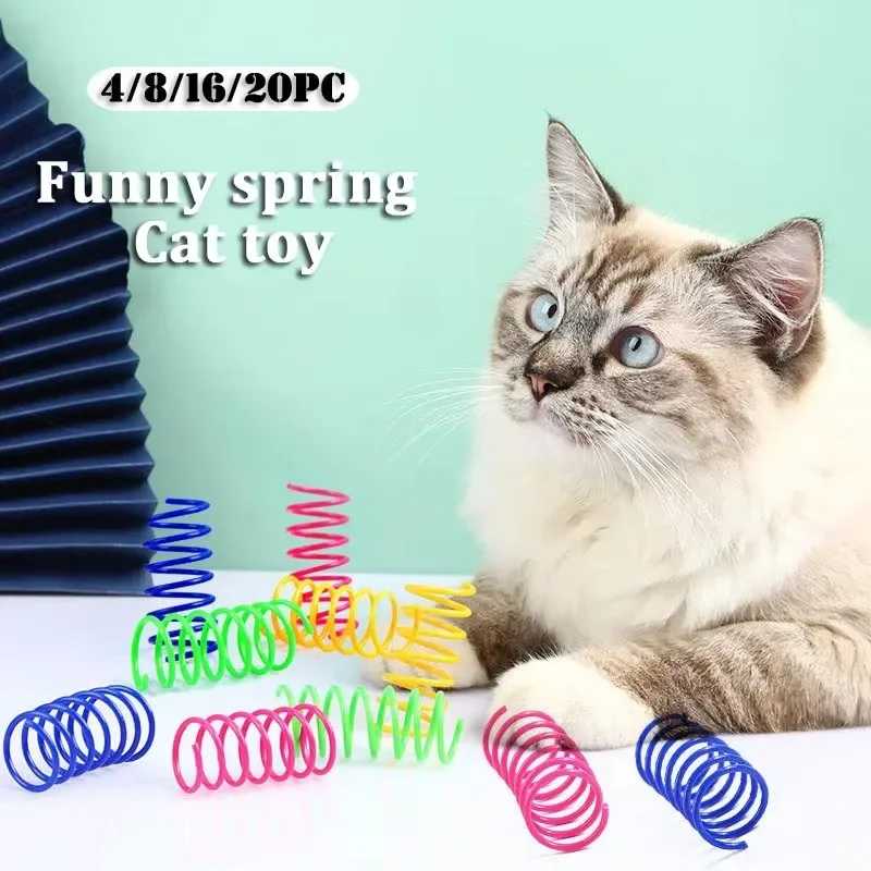 Juguete interactivo con resorte de plástico para gatos de interior - imagen 4