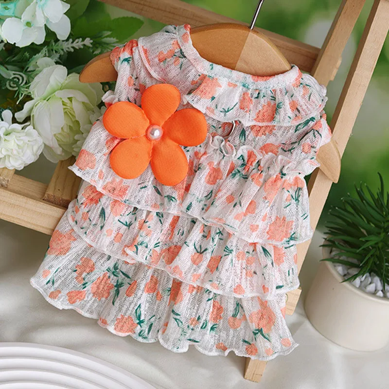 Vestido para perritas pequeñas con volantes – Bichón Frisé y Poodle - imagen 5