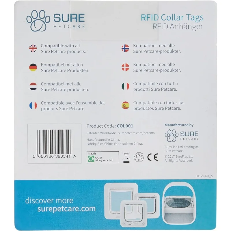 Etiquetas RFID de collar - tamaño y diseño