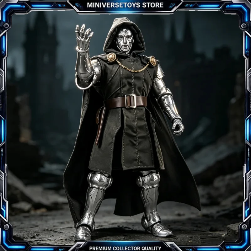 Figura Doctor Doom Marvel 1/12 con capa – Coleccionable articulado para exhibición - imagen 2