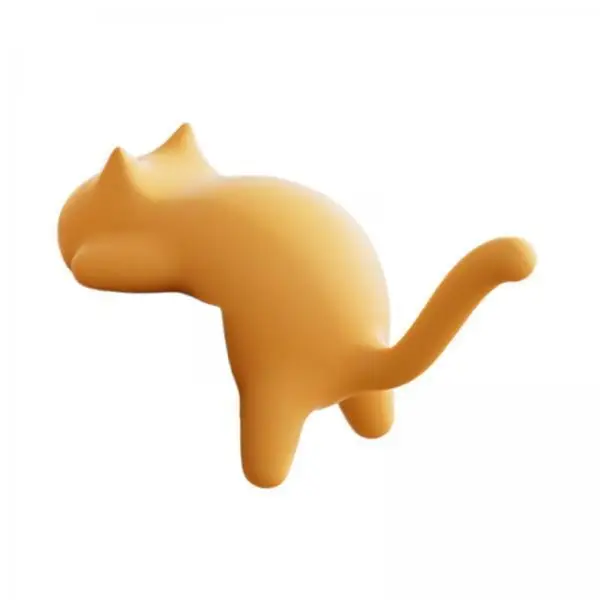Gancho de gato amarillo para borde de escritorio