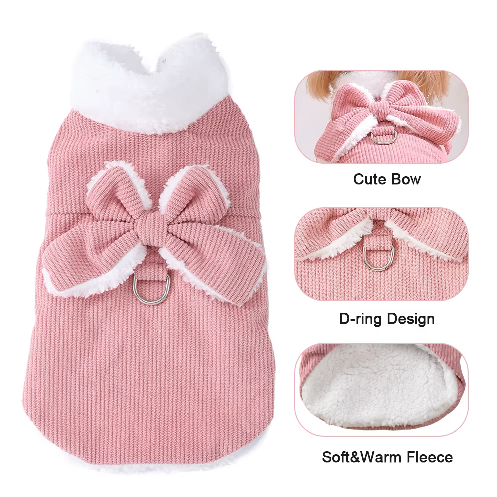 Chaqueta de pana para gatos – Abrigo de invierno con forro polar