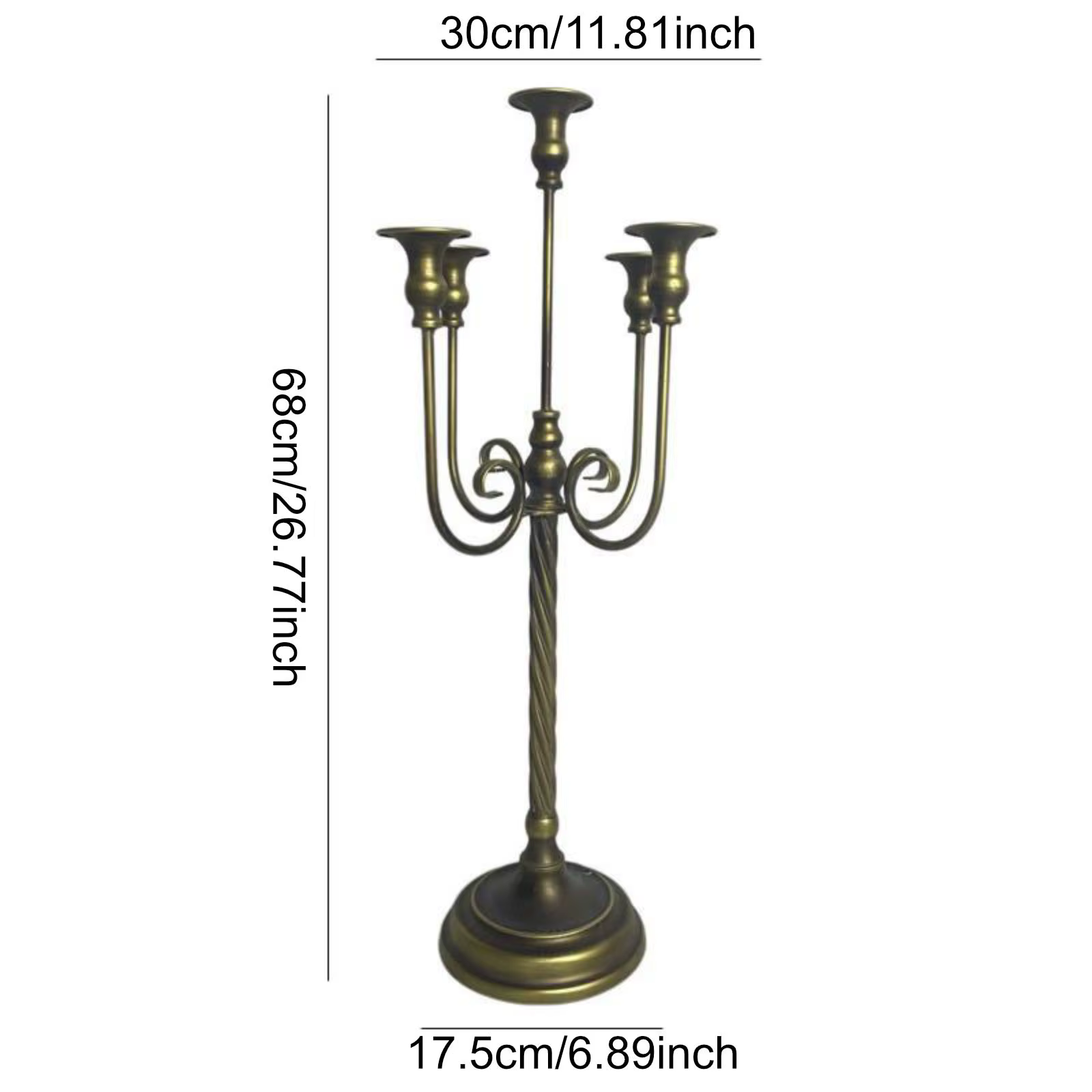 Portavelas decorativo metálico para velas, soporte de hogar - imagen 4