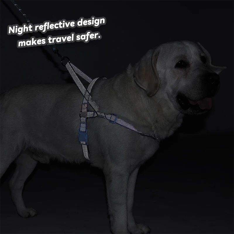 Arnés antirones para perro reflectante y antiestrangulamiento