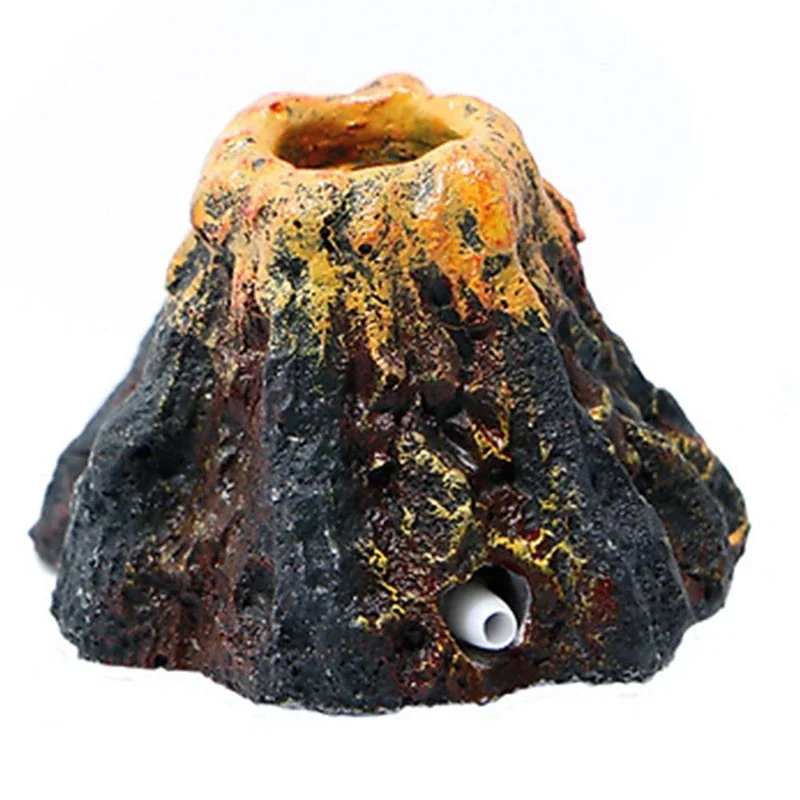 Decoración Acuario Volcán con Oxigenación por Burbujas – Adorno para Pecera - imagen 5