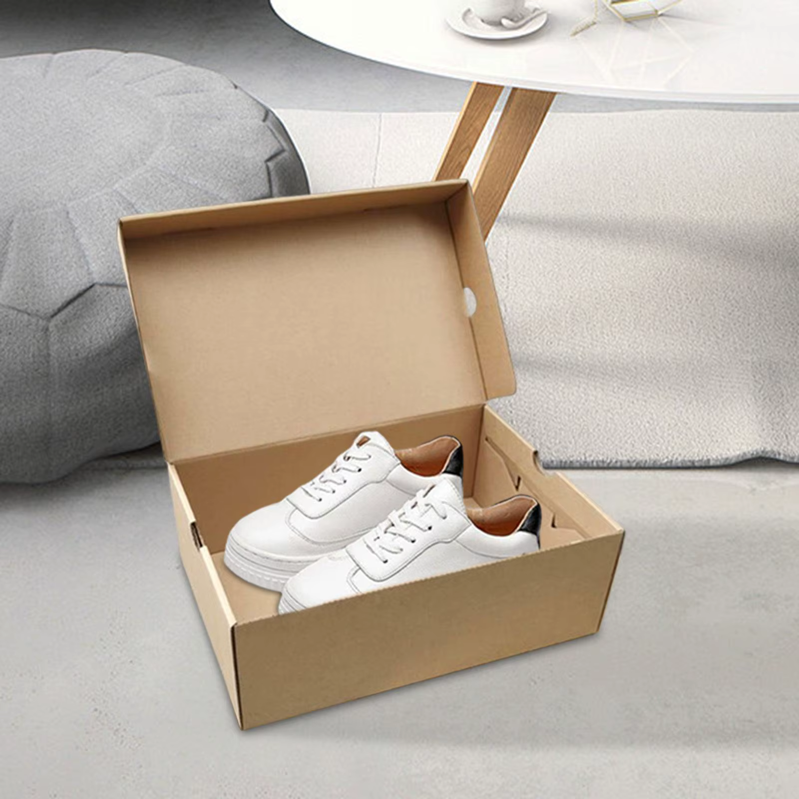 Cajas Organizadoras de Zapatos de Papel Kraft apilables