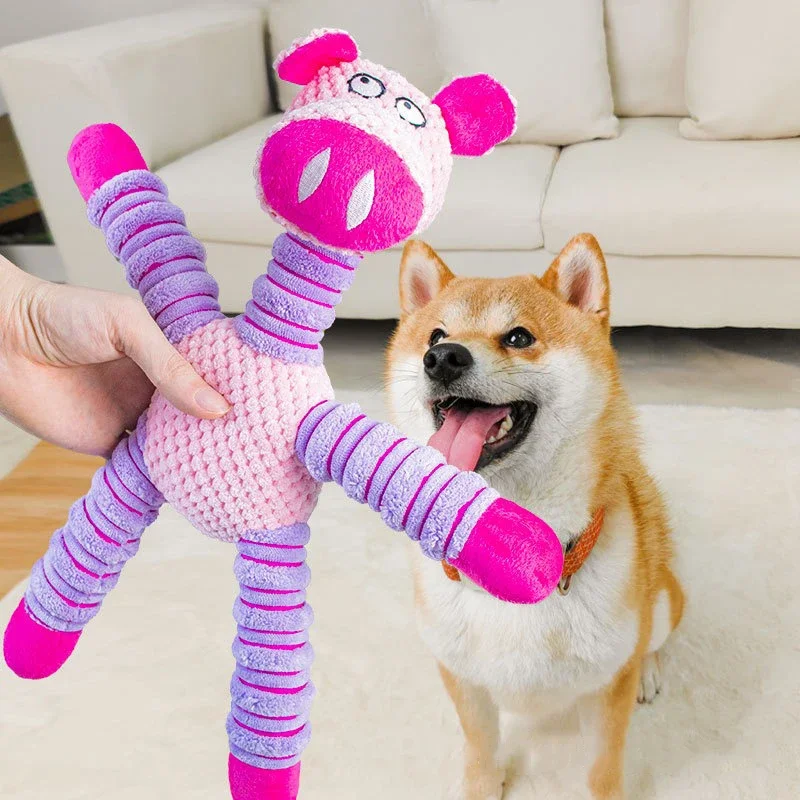Juguete chirriante para perros de peluche resistente a mordidas - imagen 4