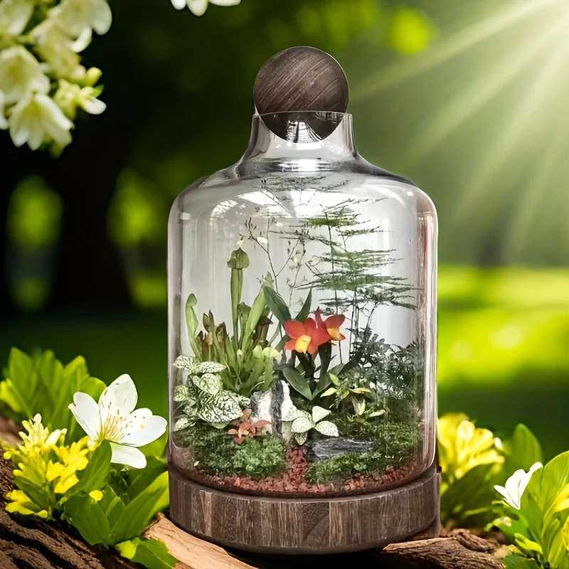Acuario para peces con mueble de madera decorativo - imagen 4