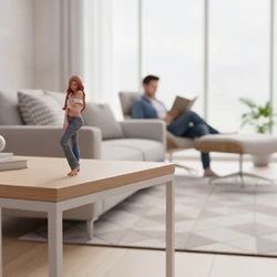 Figura femenina de resina para diorama – Miniatura realista coleccionista