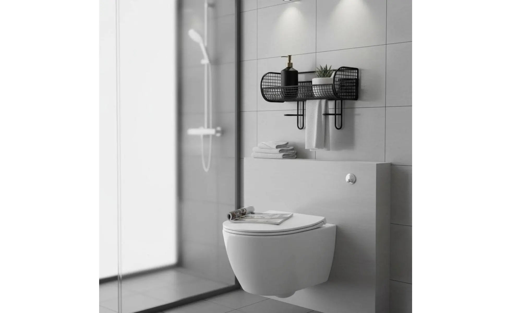 Estante de baño de 2 niveles sobre inodoro