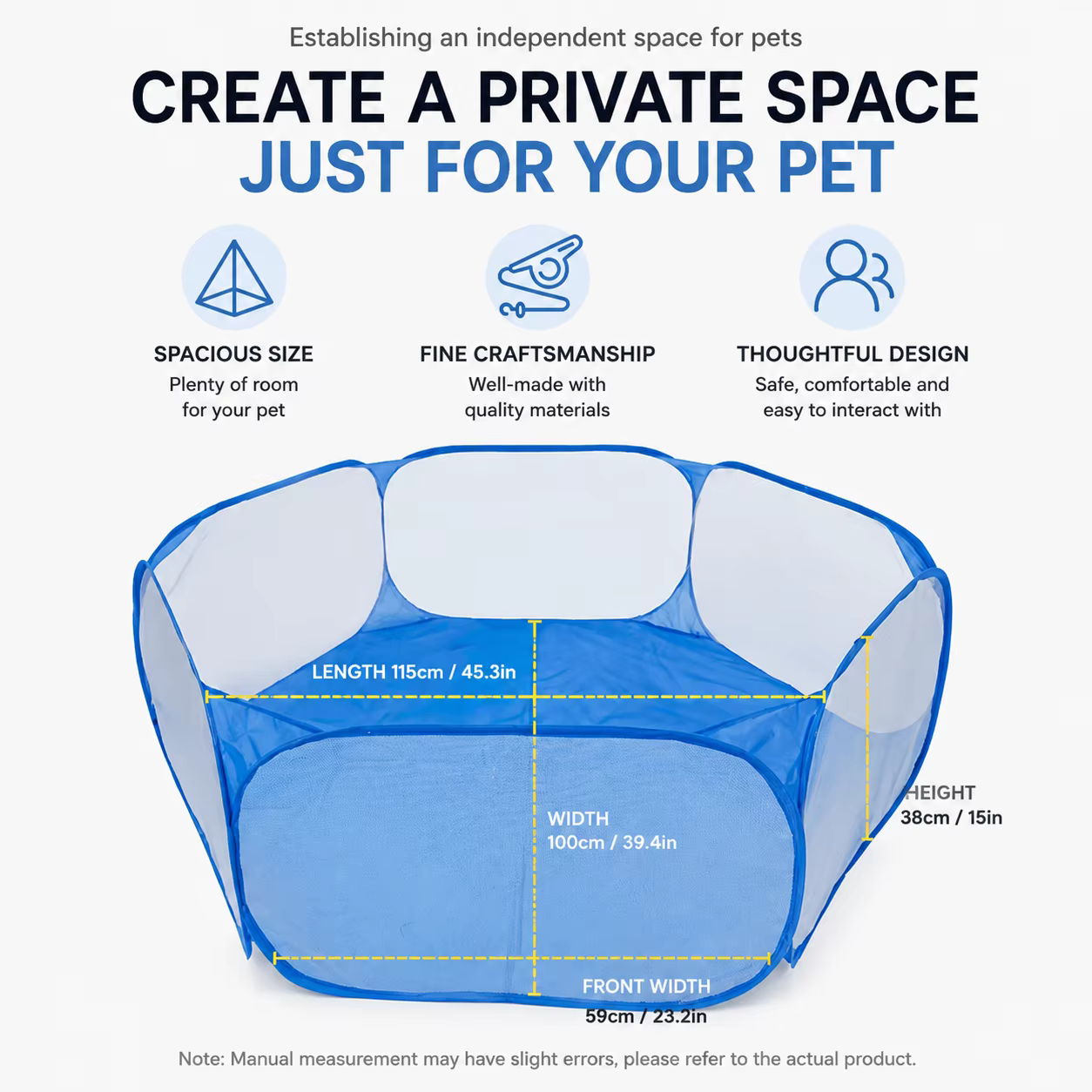 Corral portátil para conejos y cobayas – Valla plegable exterior - imagen 2