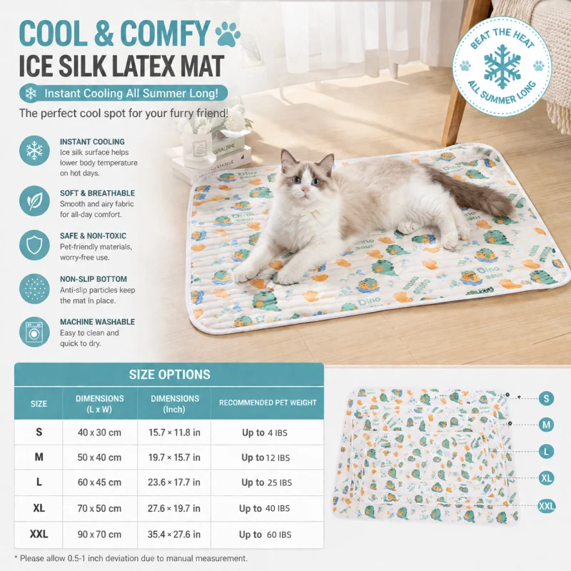 Colchoneta Refrescante Fría para Perros y Gatos – Verano - imagen 5