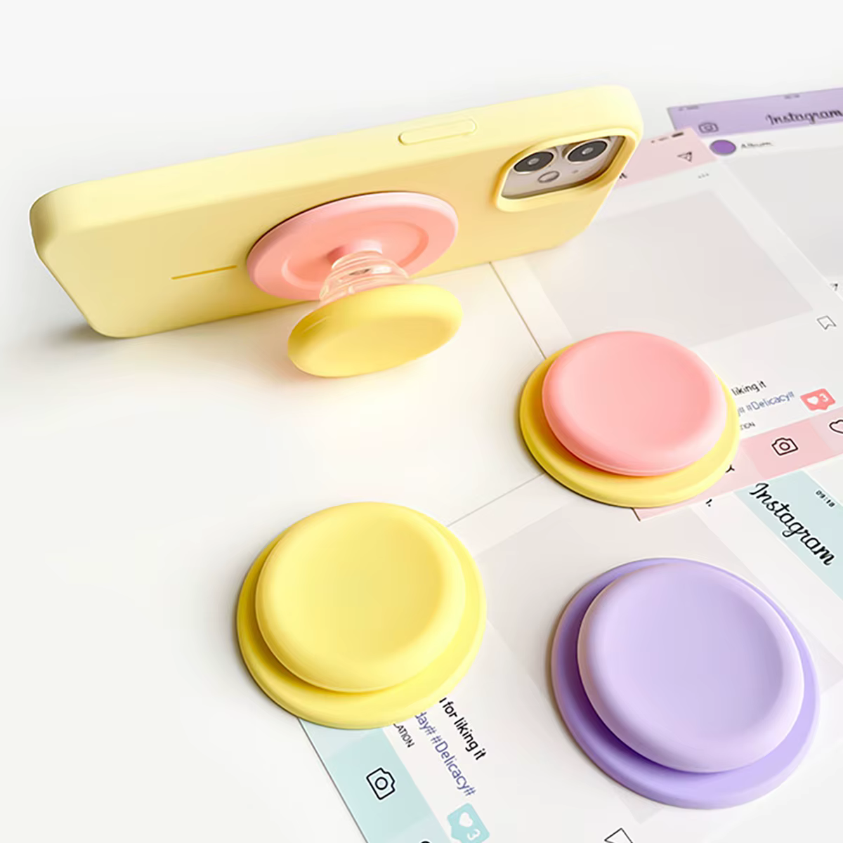 Soporte móvil magnético plegable con cojín de aire y base adhesiva - imagen 5