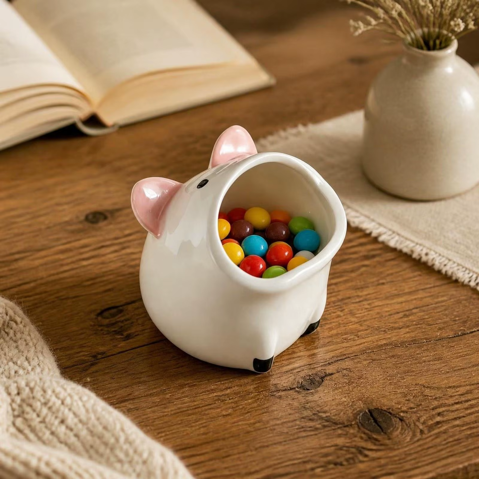 Cuenco decorativo de cerámica para golosinas de gato y perro - imagen 4