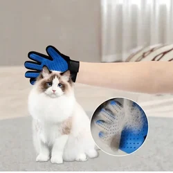 Guante de aseo de silicona suave para gatos y perros, quita pelo