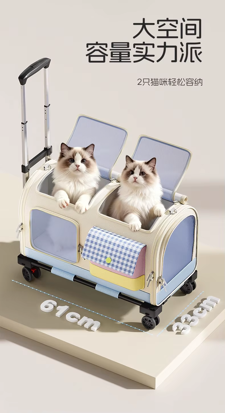 Interior espacioso para varios gatos
