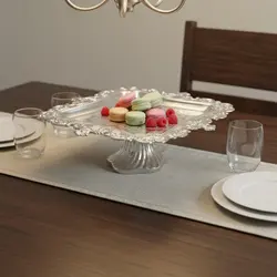Soporte para golosinas de varios niveles plateado para gatos y perros