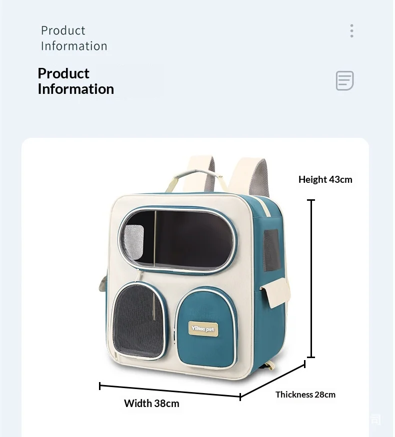 Maleta con ruedas para mascotas y diseño portátil