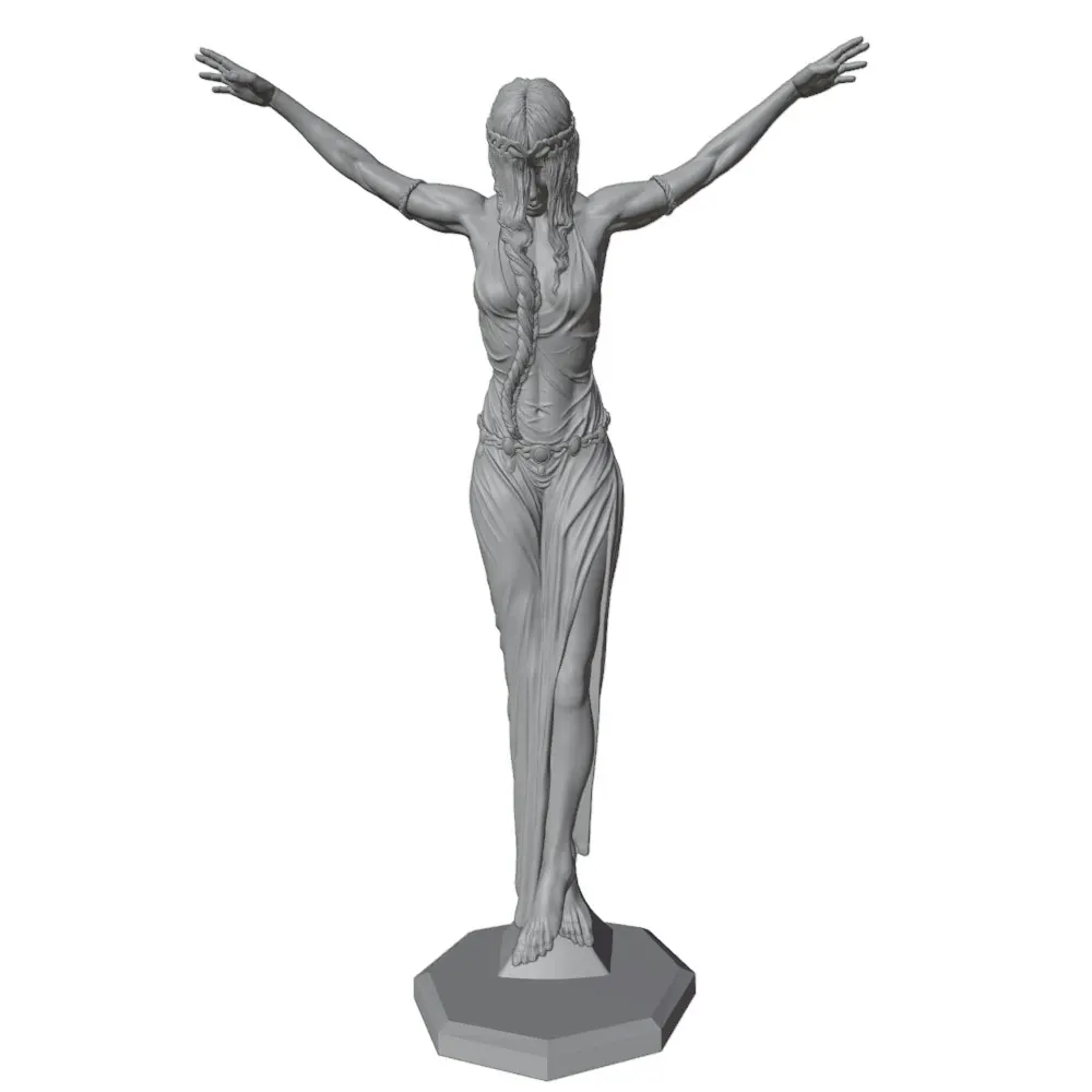 Figura en resina de mujer para maqueta, sin pintar ni montar - imagen 2