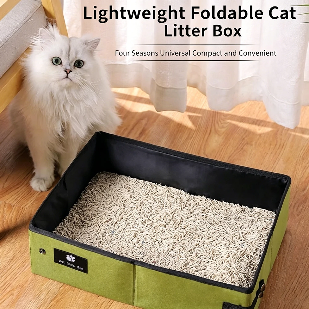 Caja de arena portátil para gatos y perros, bandeja impermeable - imagen 2