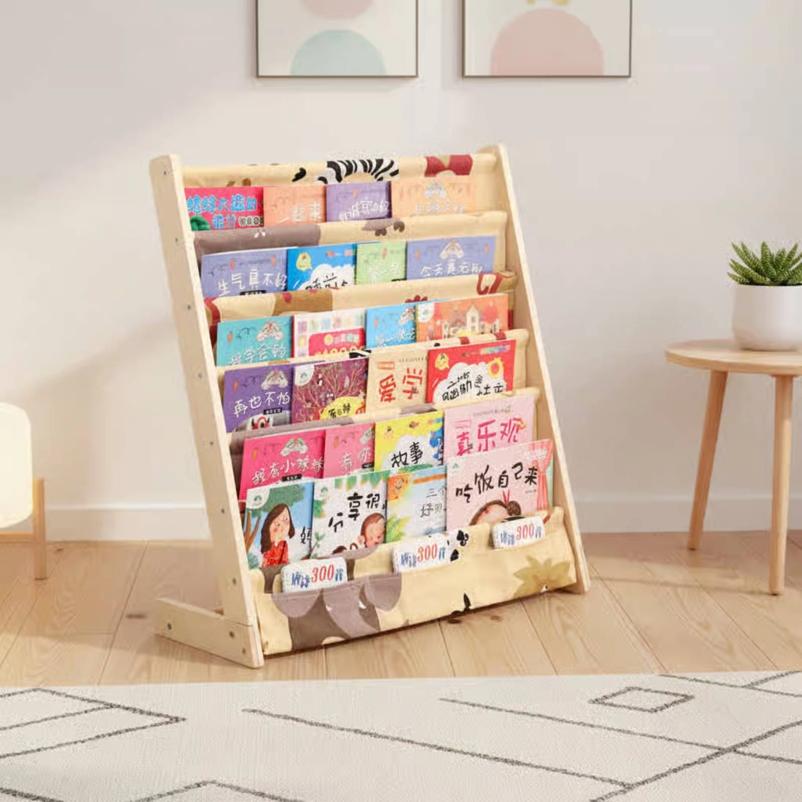 Estantería infantil de madera maciza para libros, fácil acceso - imagen 3