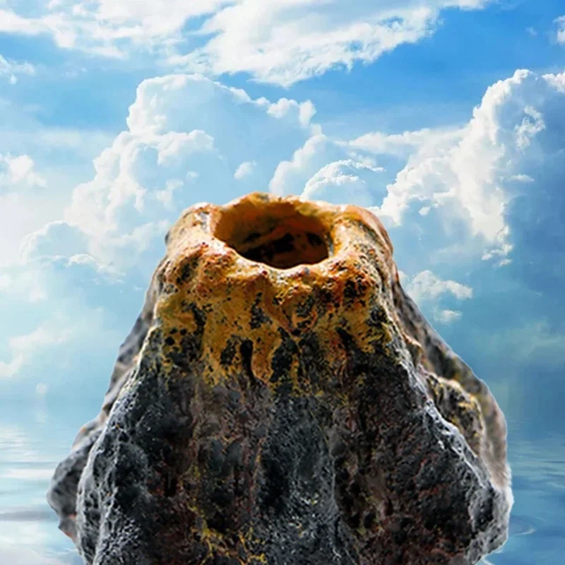 Decoración Acuario Volcán con Oxigenación por Burbujas – Adorno para Pecera - imagen 3