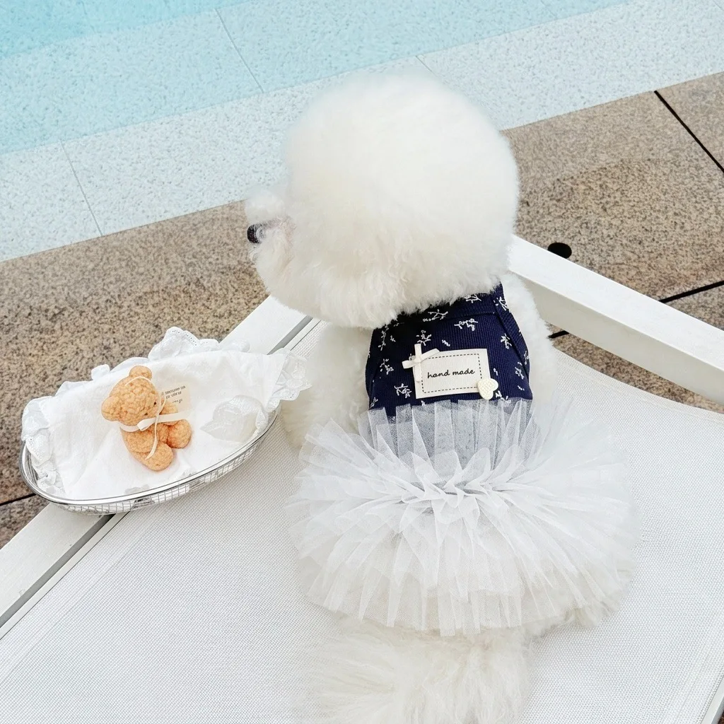 Vestido de chifón estilo princesa para perros pequeños de verano - imagen 4