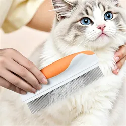 Peine inoxidable para quitar nudos y masajear gatos y perros