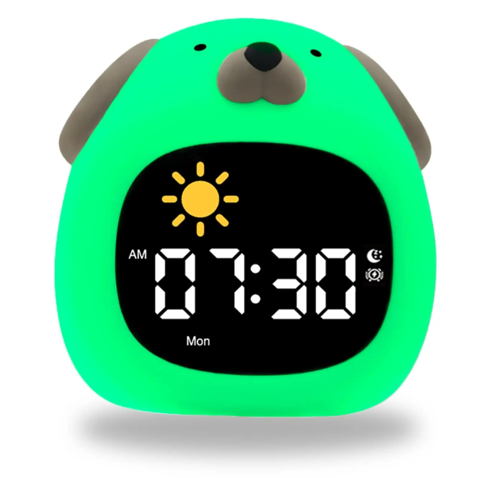 Reloj despertador LCD con doble alarma y luz nocturna USB para casa - imagen 5