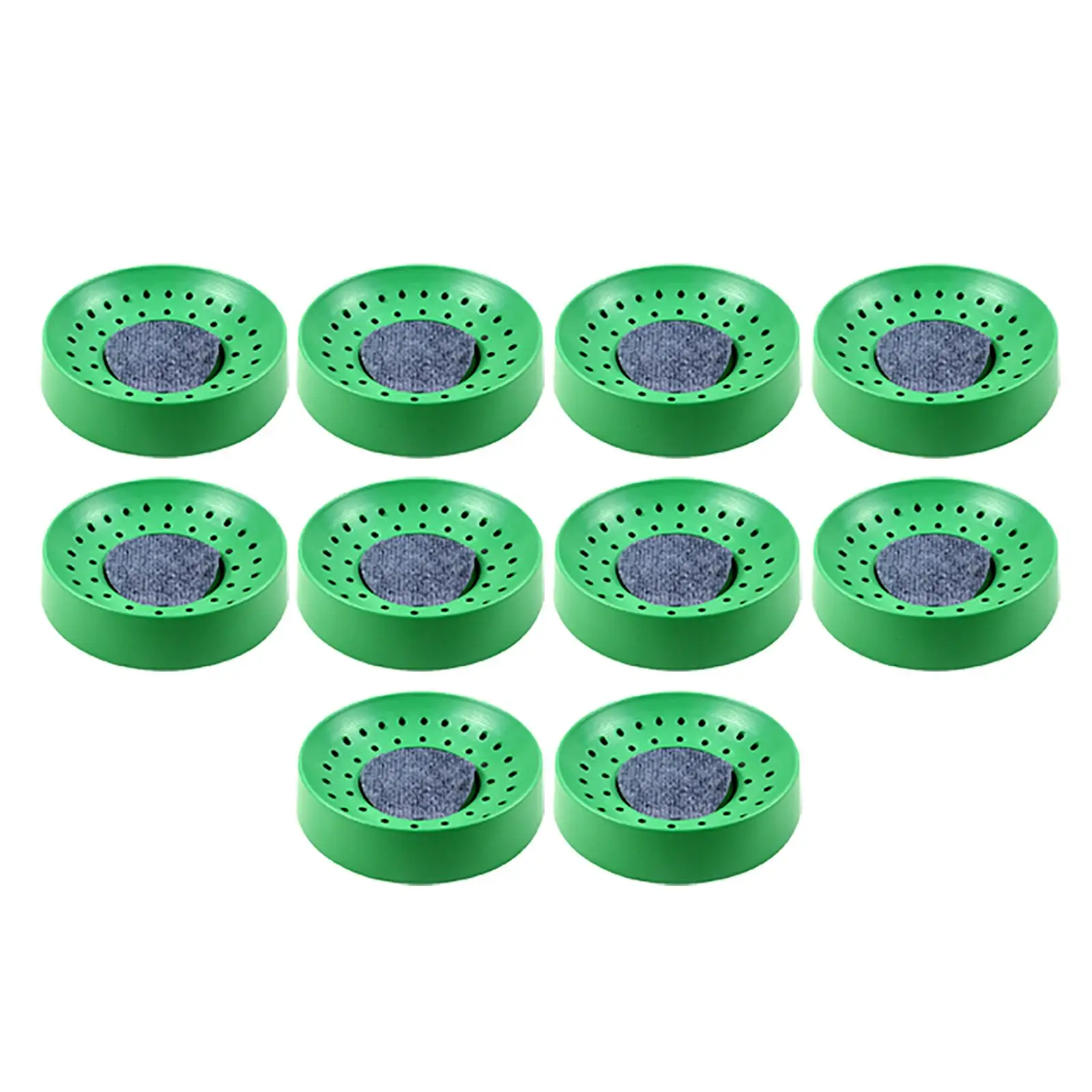 Recipiente para huevos de plástico verde con tapete