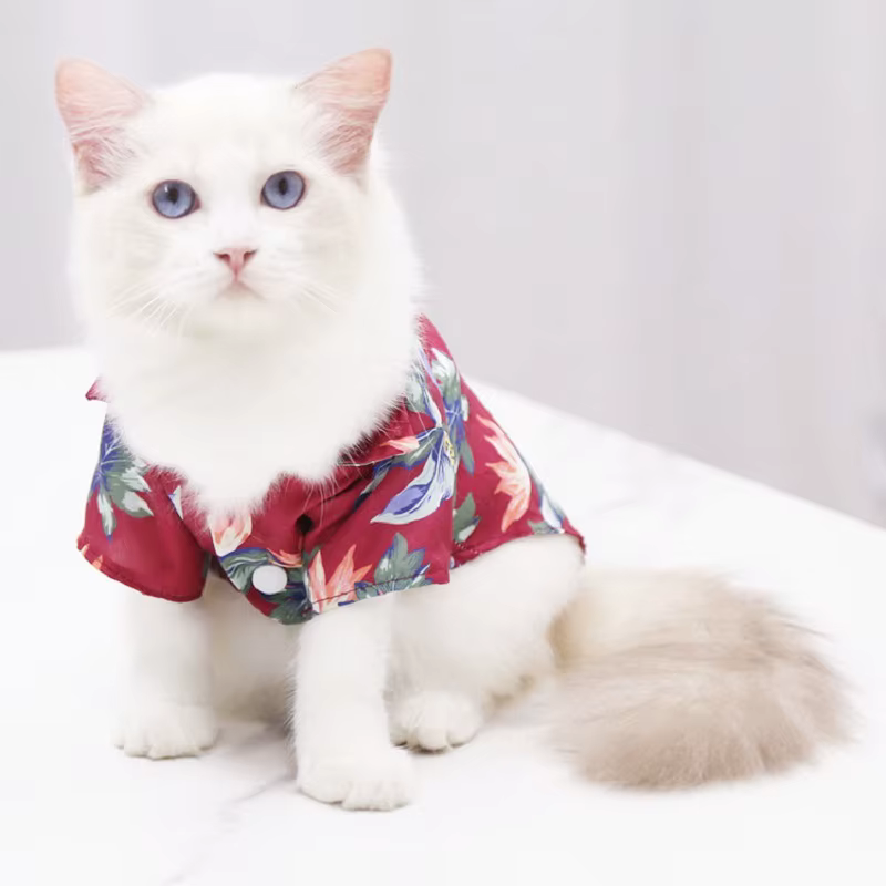 Camisa Hawaiana de Verano para Perro y Gato – Ropa de Playa - imagen 2