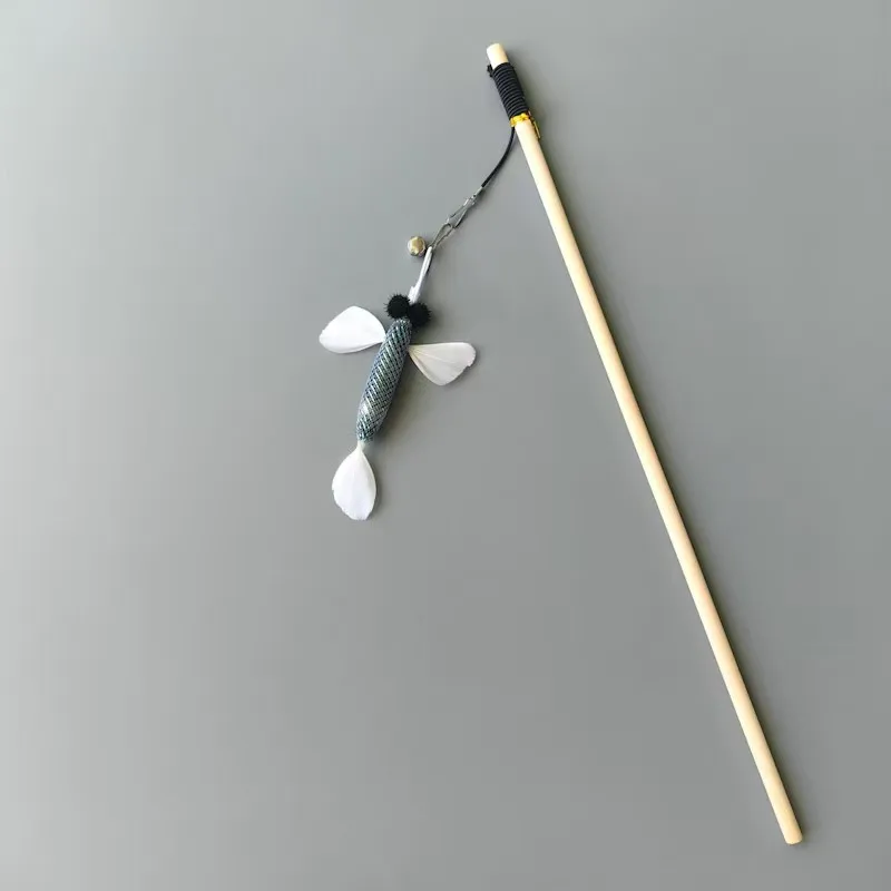Juguete interactivo para gatos con plumas y pelo de conejo - imagen 5