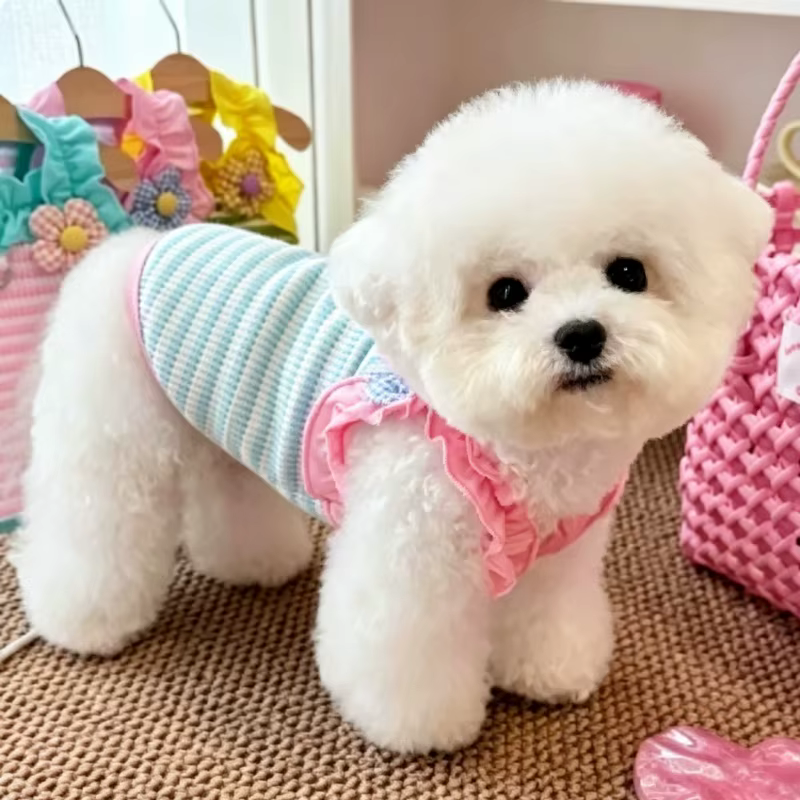 Chaleco floral para perros y gatos pequeños – Ropa de verano - imagen 5