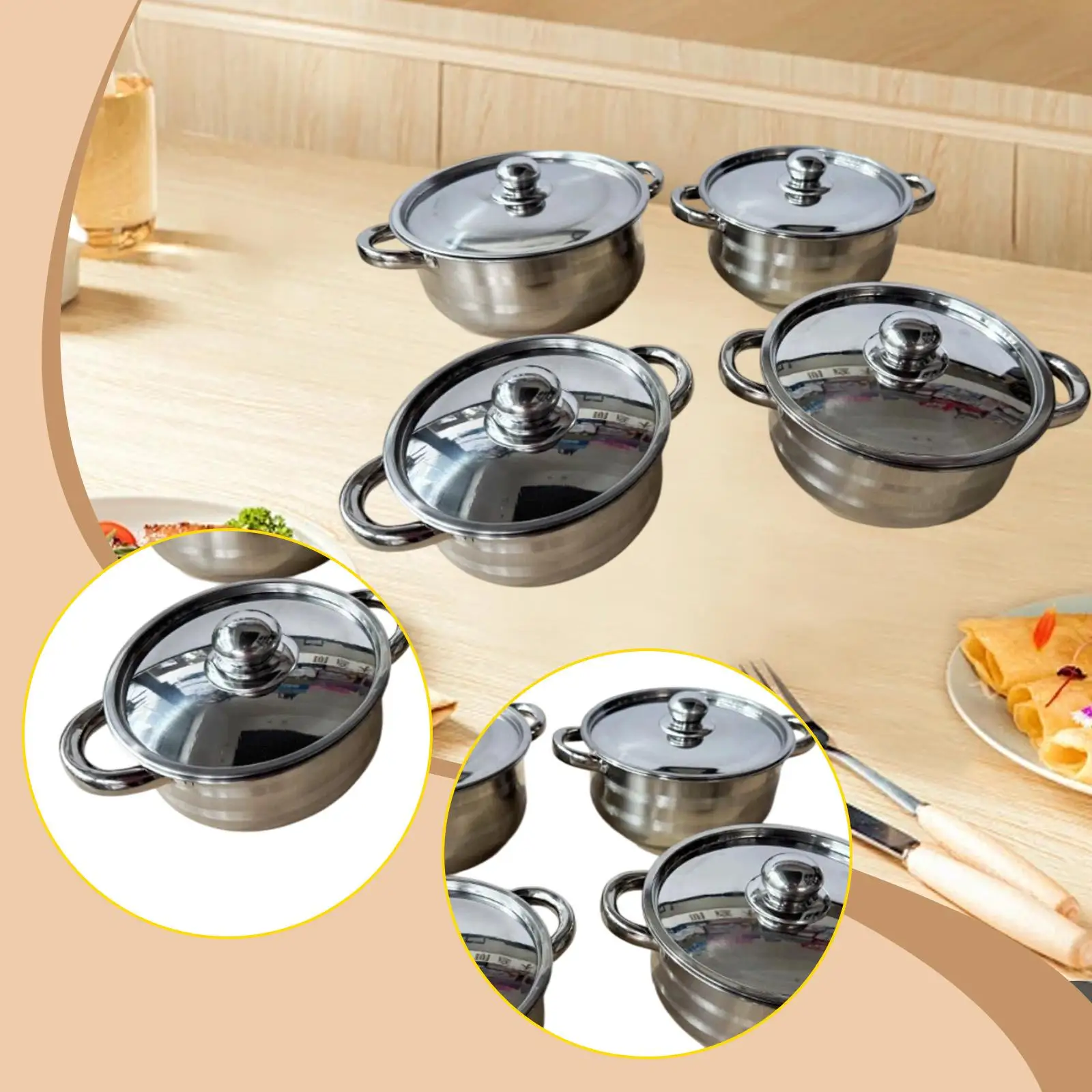 Olla de acero inoxidable para comida de gatos y perros, rápida