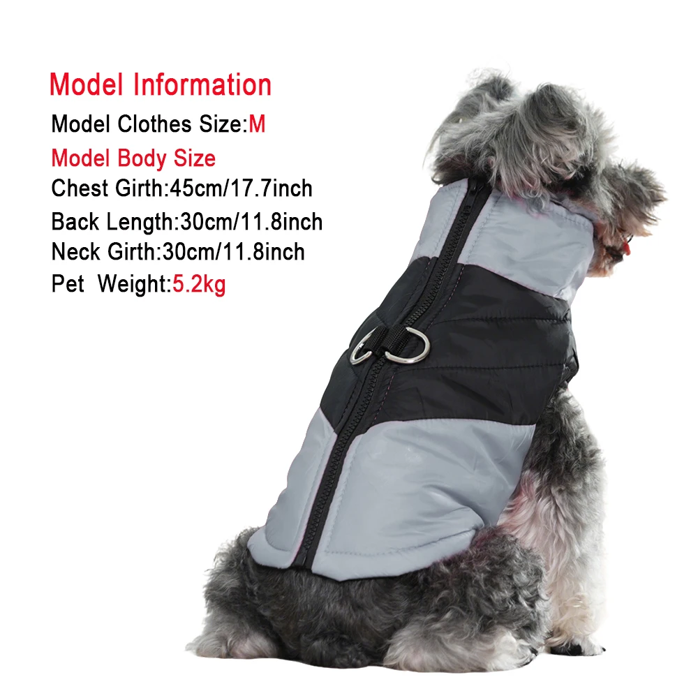 Chaqueta gris para perro pequeño