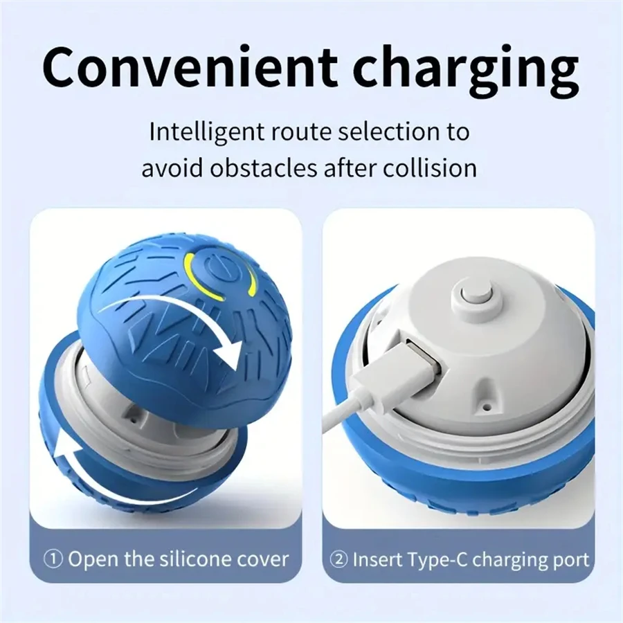 Pelota automática USB recargable para perros – Juguete interactivo - imagen 2