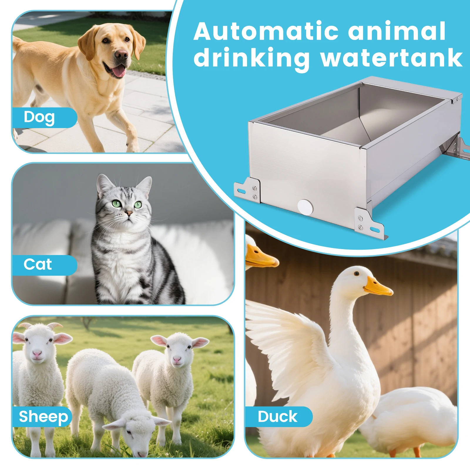 Bebedero automático acero inoxidable 7L para ganado – Vacas, ovejas y cabras - imagen 3