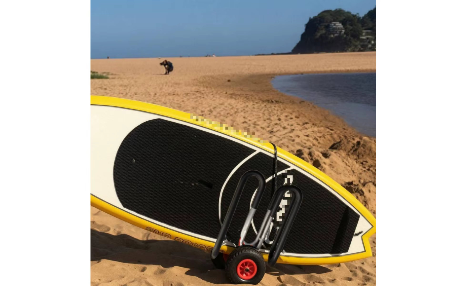 Carrito para SUP y tabla de surf con diseño robusto