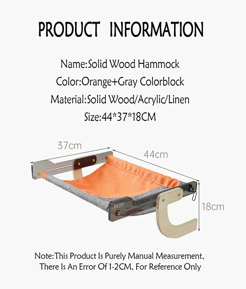 Hamaca de madera maciza con soporte ajustable