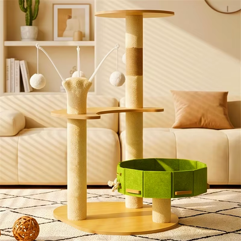 Árbol rascador para gatos con protector de sofá, torre y juguetes - imagen 2