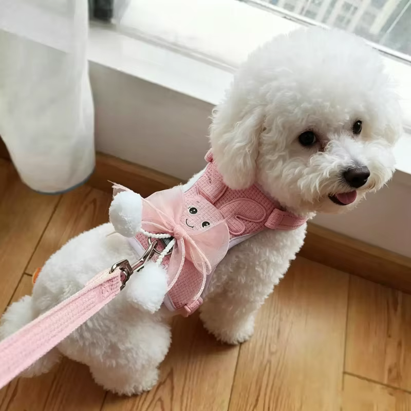 Arnés y correa anti-tirones para perros y gatos – Diseño conejo ajustable - imagen 5