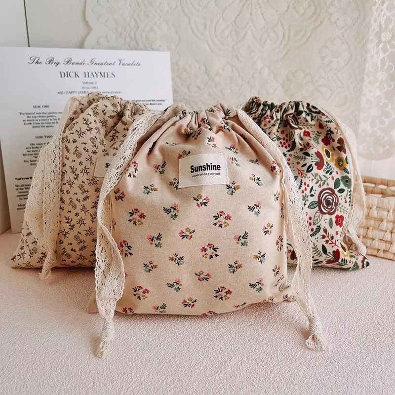 Bolsa con cordón de algodón para accesorios de mascota – Organizador portátil de viaje - imagen 5
