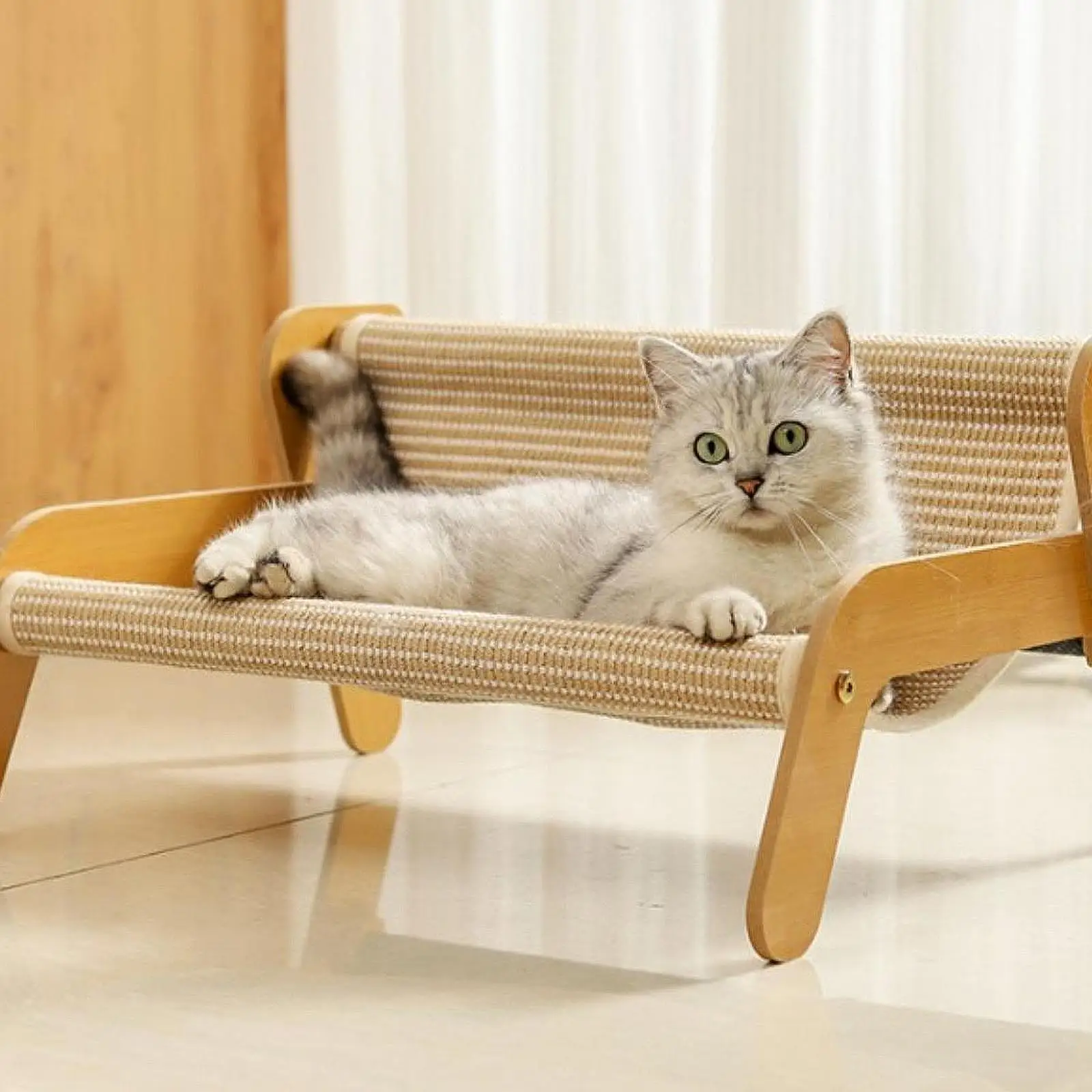 Almohadilla utilizada como base para comedero de gato