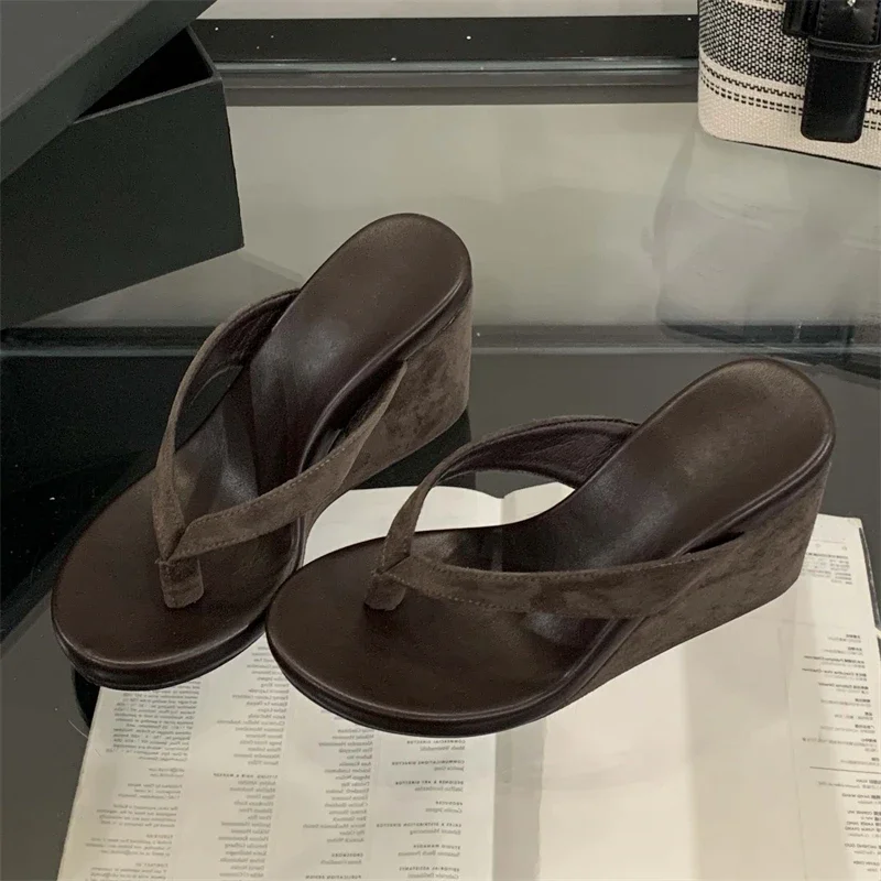 Sandalias Mujer Estampado Leopardo Verano – Chanclas Plataforma Tacón - imagen 3