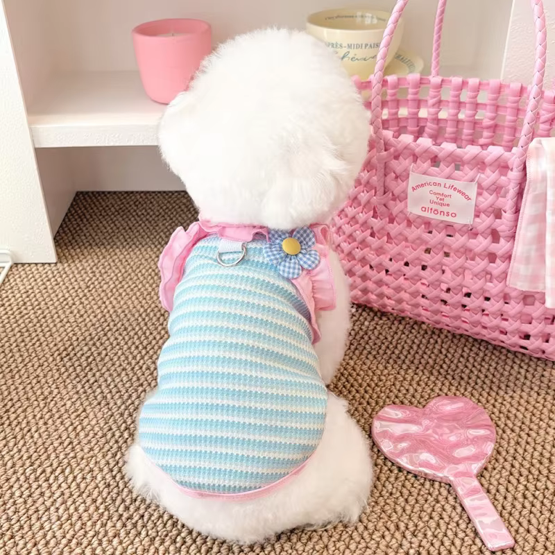 Chaleco refrigerante con tirantes de flores para perros y gatos - imagen 2
