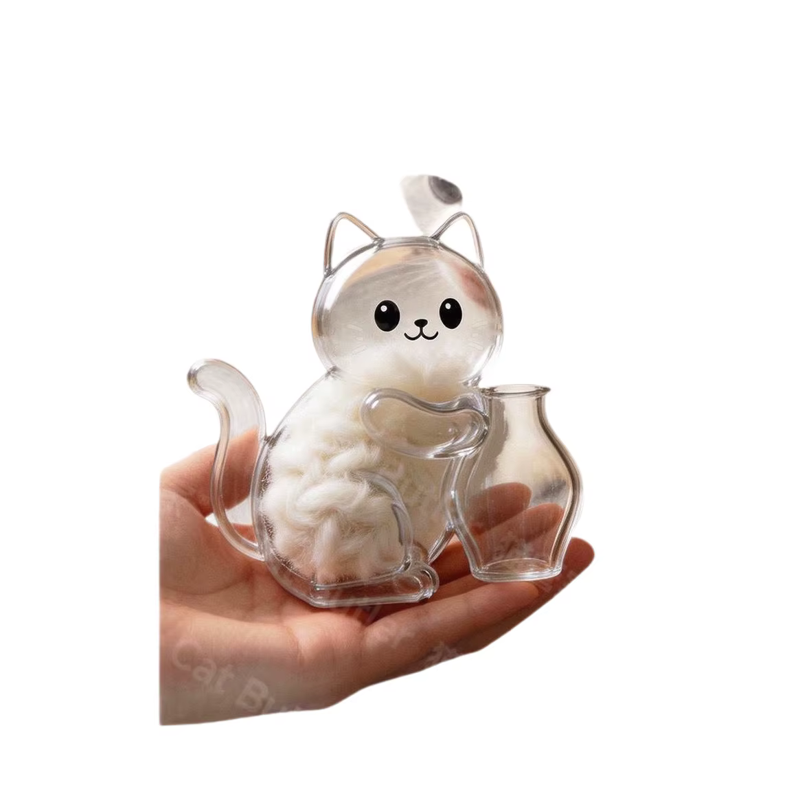Contenedor transparente para pelo de gato y adornos colgantes - imagen 4