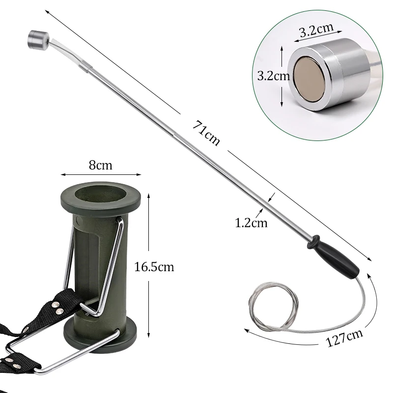 Detalle de la punta magnética del extractor