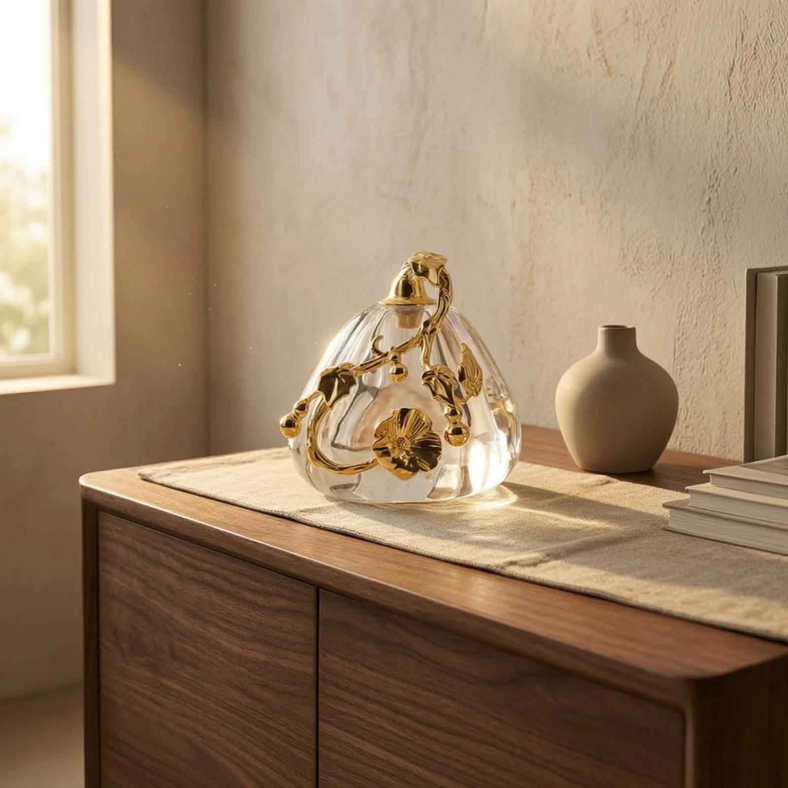 Adorno decorativo de vidrio transparente apto para gatos y perros