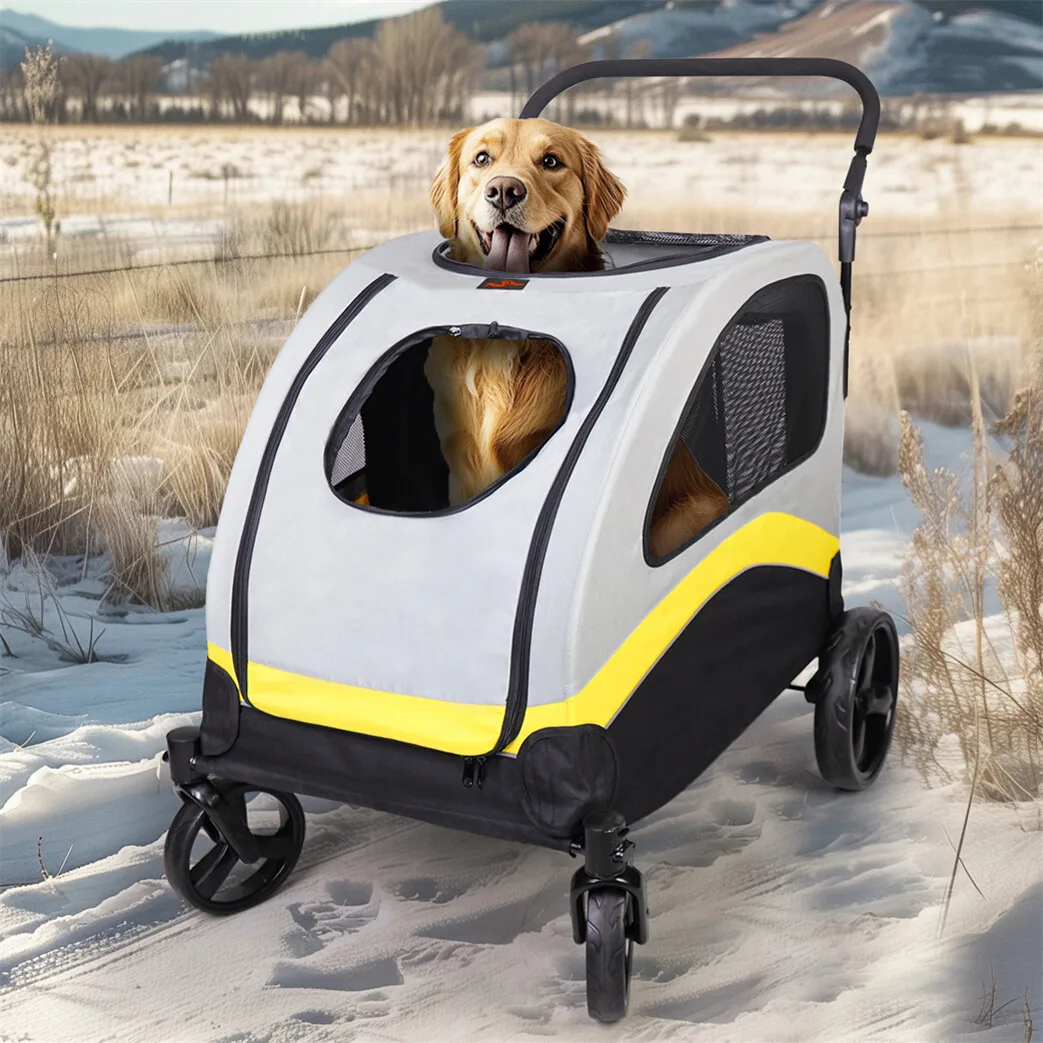 Carrito plegable para mascotas: jaula de viaje para perros y gatos - imagen 4